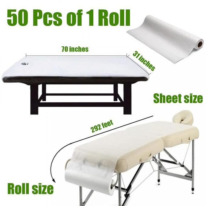180x80cm Disposable Bedsheet Roll , 20gsm Massage Bed Sheet Cover With