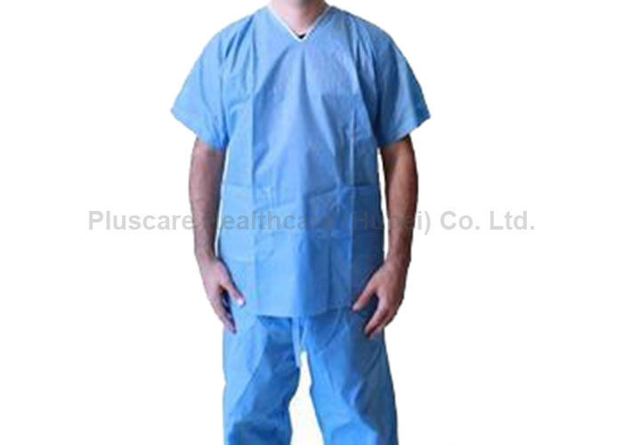Lightweight Disposable Medical Scrubs , Hospital Surgical Scrubs Short