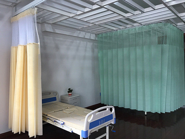 Disposable Drilling Mesh Hospital Cubicle Curtain Flame Retardant Non Woven Material