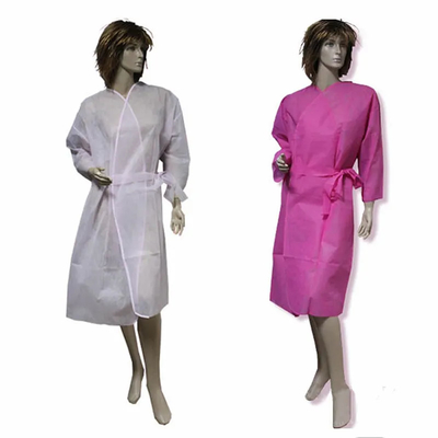 10pcs/Bag Knee Length Disposable Kimono Gowns PP SMS Nonwoven Fabric 50pcs/Case
