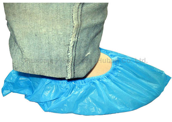 blue plastic overshoes