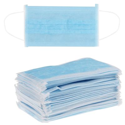Elastic Earloop CE 3 Ply Disposable Face Mask With BFE  protective