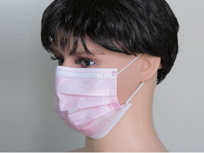 Elastic Earloop 3 Ply Disposable Face Mask 18 20 25Gsm