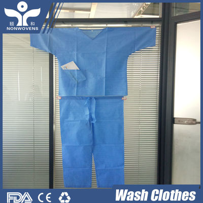 V Shape Collar Disposable Protective Suits SPP Material With 1 2 3 Pockets