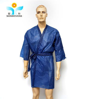 OEM Non Woven Disposable Kimono Gowns For Beauty Salons