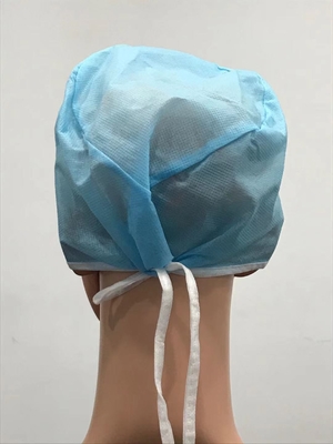 Disposable Non Woven SMS Medical Bouffant Doctor Cap Elastic Surgical Hats