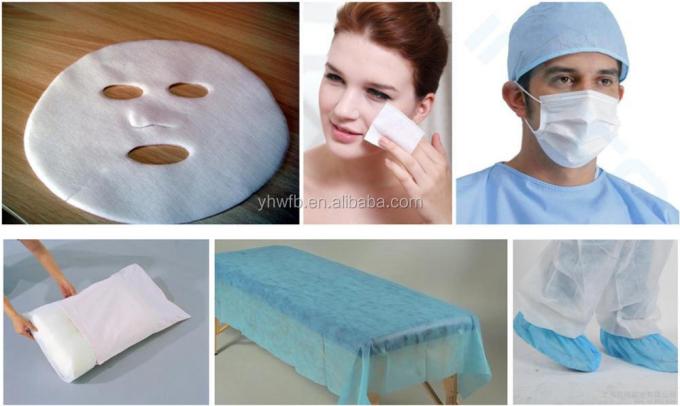 Cuculose Spunlace Non Woven Surgical Gown Raw Material 55% Wood Pulp 45% Polyester 0