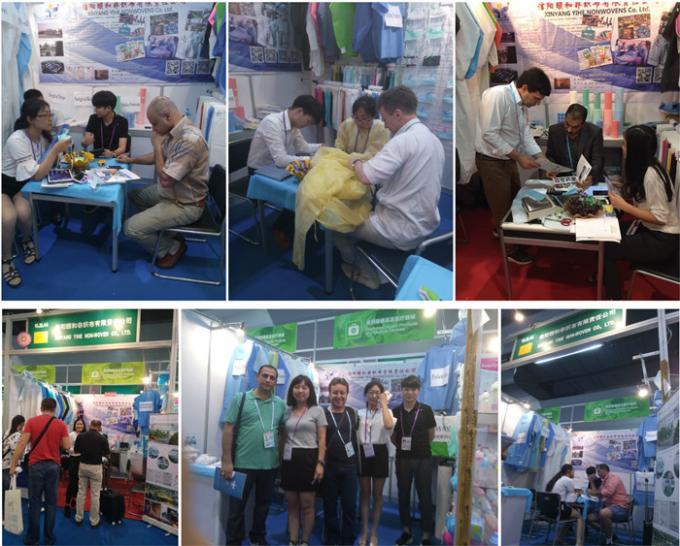 Cuculose Spunlace Non Woven Surgical Gown Raw Material 55% Wood Pulp 45% Polyester 1