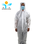 Safety SMS Hooded Disposable Protective Wear With Zipper Chemical Protect Resistant