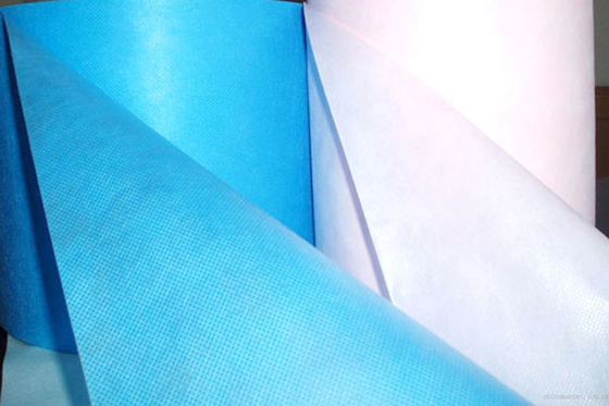 10-100 Gram White PP Non Woven Dot Fabric Roll Packing For Hygiene Products