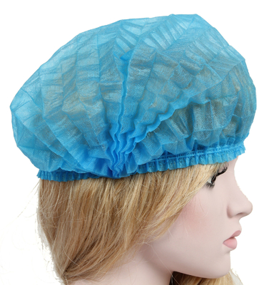 Double Elastic Disposable Hair Net Cap Round Cap Spun-Lace Non-Woven Fabric