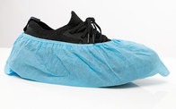 Non Woven Fabric Disposable Shoe Covers 35gsm Anti Skid Blue Ecofriendly For Wokers