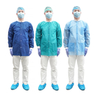 SMS Material Disposable Lab Coat Elastic PP 25gsm With Different Color