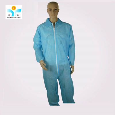 OEM SMS Disposable Protective Coverall , Dust proof Acid Resistant Coveralls