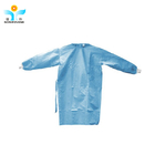 Impervious Film Disposable Isolation Gown Waist 2 Ties PP Non Woven Fabric