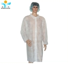 Nonwoven Disposable Lab Coat 50gsm PP / SMS Visiting With Knitted Cuff