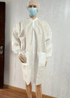 Hospital Doctors SMS Shirt Blue Disposable Lab Coat Clinic Uniform With Pockets