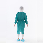 Disposable protective green isolation gown SMS PP material 20-50gsm knitted cuff