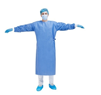 Hospital Medical Surgical Gown Non Woven Sms Disposable Clothing