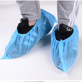 PP SMS PE CPE Material Anti-skid Or Normal Shoe Cover For Food Processing Industry