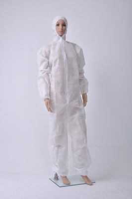 Medium Thickness Disposable Protective Coverall With Elastic Ankle For Medical