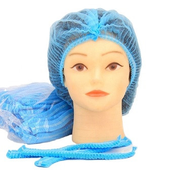 Single Elastic Disposable Hair Net Cap 18'' 21'' 24'' For Food Processing