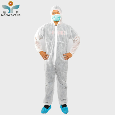 High Fluid Resistance Disposable Protective Wear PP SMS Without Shoe Cover