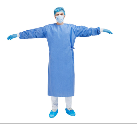 Reinforced EO Sterilized Disposable Surgical Gown with Elastic Cuff