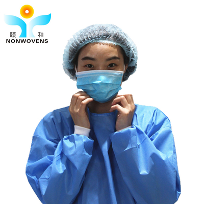 Sterile Medical Operating Room Gown With Elastic Knitted Cuff 30-50gsm For Hospital