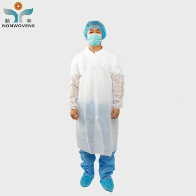 25 50gsm Disposable Lab Coat In Blue Or Customized For Laboratory