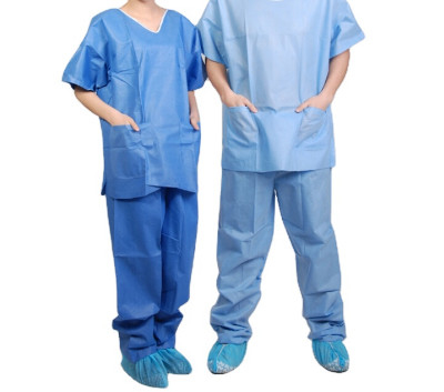 SMMS Disposable Surgical Gown Short Sleeve Patient Suits  For Hospital