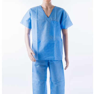 SMMS Disposable Surgical Gown Short Sleeve Patient Suits  For Hospital