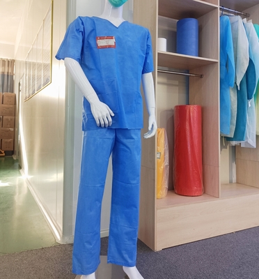 SMMS Anti Bacterial Waterproof Scrub Suits Short Sleeve Suit Patient Suits For Hospital