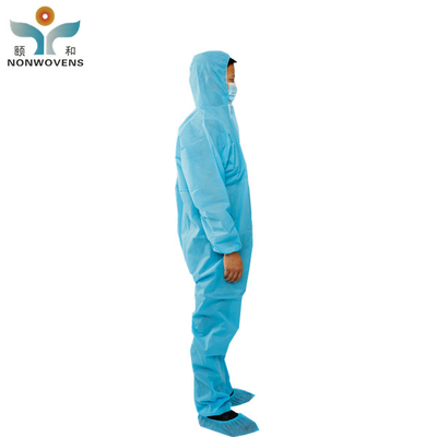 Medical Disposable Protective Wear Anti Bacterial Coverall SMS Waterproof  For Hospital