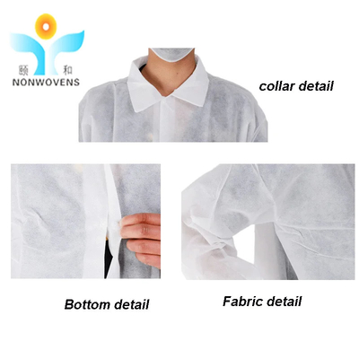 25 50gsm One - Time Lab Wear Coat Sell For Affordable And Effective Protection