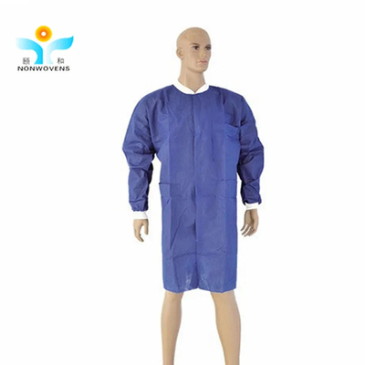 50gsm Disposable Lab Coat With 2XL Size Medical Purpose