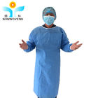 SMS Non Woven Surgical Gown Blue Breathable Sterile Disposable Gowns