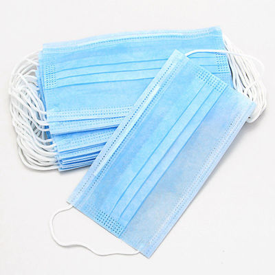 Nonwoven Three Ply Disposable Face Mask 2 Layers 25gsm Pp