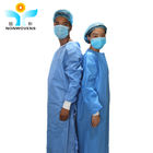 SMS Sterile Disposable Surgical Gown , SMMS Isolation Gown With Knitted Cuff