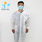 25-40gsm Microporous Disposable Lab Coat , Knit Cuff Disposable Laboratory Gown