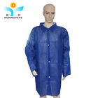 Customized Disposable Lab Coat Navy Blue PP SMS OEM Approved With Button