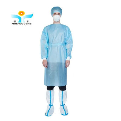 16-45gsm SPP Disposable Isolation Gown With Waist 2 Ties And Certificates