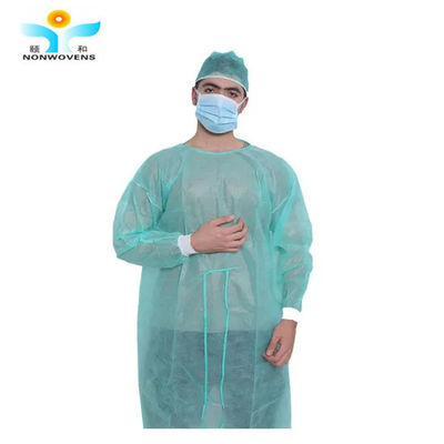 16-45gsm SPP Disposable Isolation Gown With Waist 2 Ties And Certificates