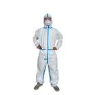 65gsm Waterproof Disposable Hooded Coverall With Microporous Fabric For Chemical