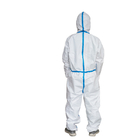 65gsm Waterproof Disposable Hooded Coverall With Microporous Fabric For Chemical
