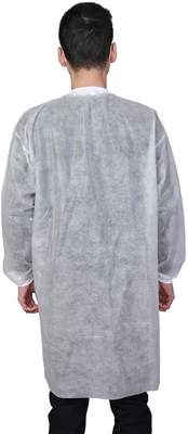 Knitted Cuff Lab Coat For Medical Use With Good Breathability Nonwoven Fabric