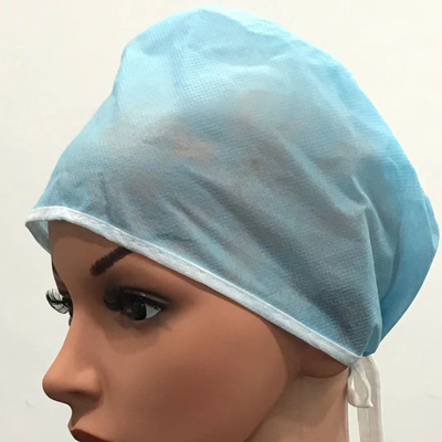 Disposable Non Woven SMS Medical Bouffant Doctor Cap Elastic Surgical Hats