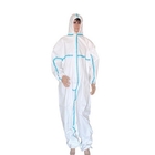 30gsm - 70gsm Disposable Protective Suits Microporous Coverall SF Non Woven Medical Level