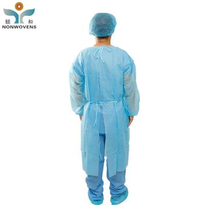 Colorful Impervious Isolation Gown With PP Lamination Fabric For Medical Surgical