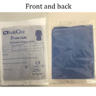 Disposable Blue SMS unisex hospital gowns Nonwoven With Knitted Cuff